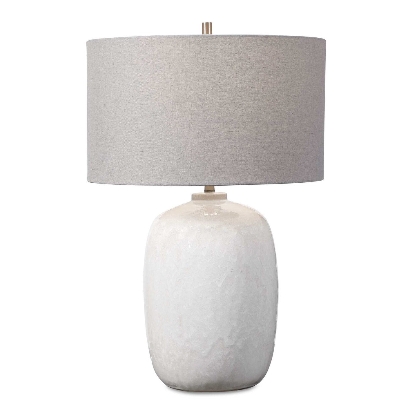 Uttermost Winterscape White Glaze Table Lamp