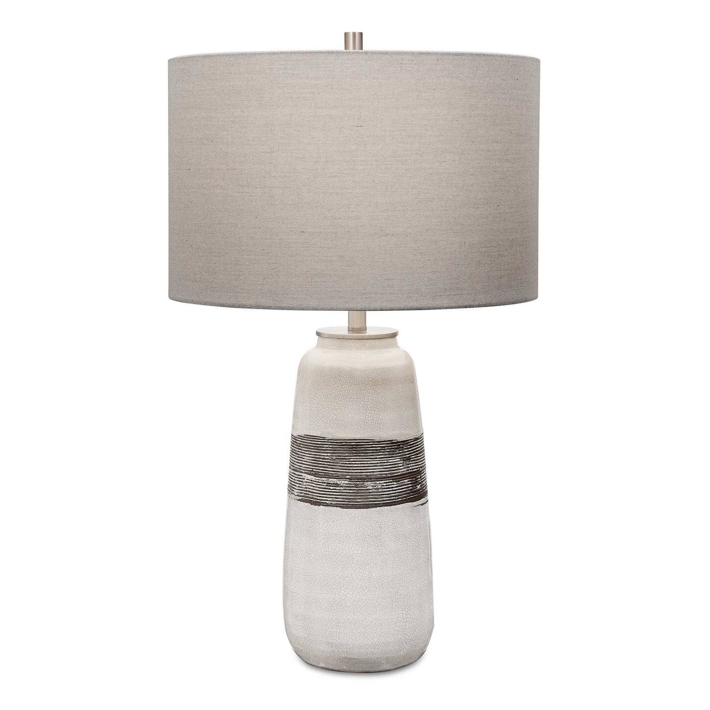 Uttermost Comanche White Crackle Table Lamp