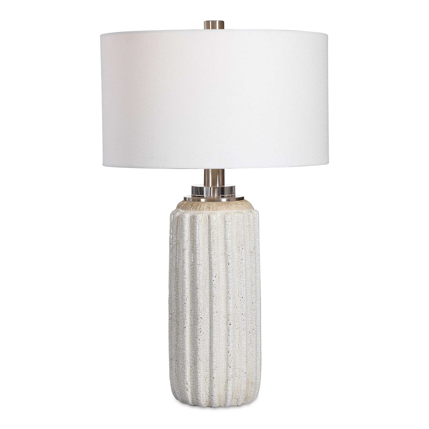 Uttermost Azariah White Crackle Table Lamp