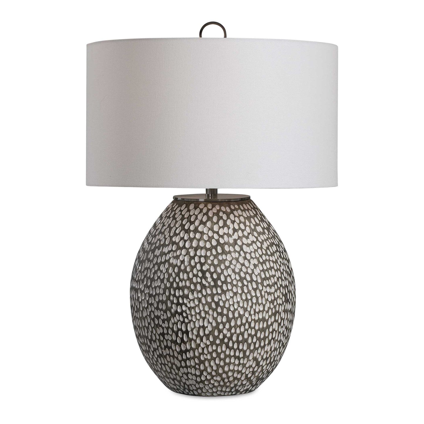 Uttermost Cyprien Gray White Table Lamp
