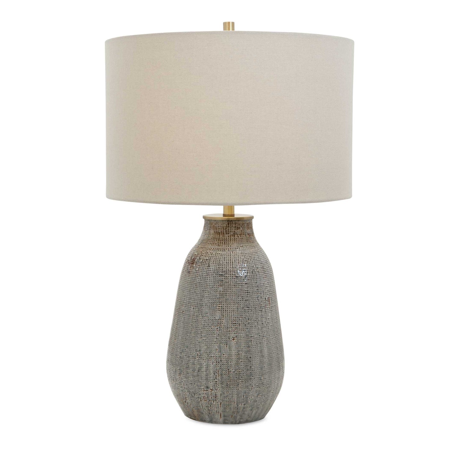 Uttermost Monacan Gray Textured Table Lamp