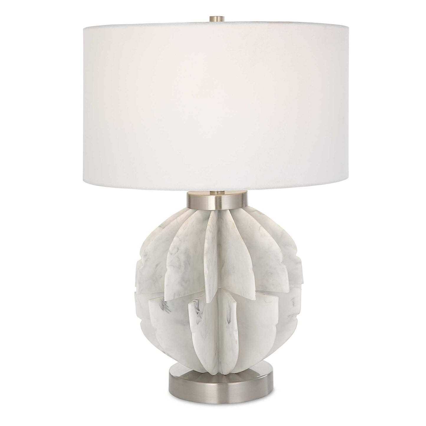 Uttermost Repetition White Marble Table Lamp