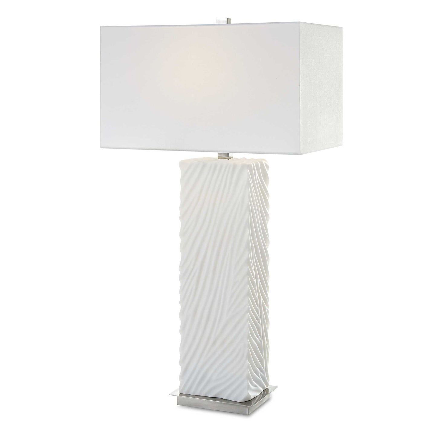 Uttermost Pillar White Marble Table Lamp