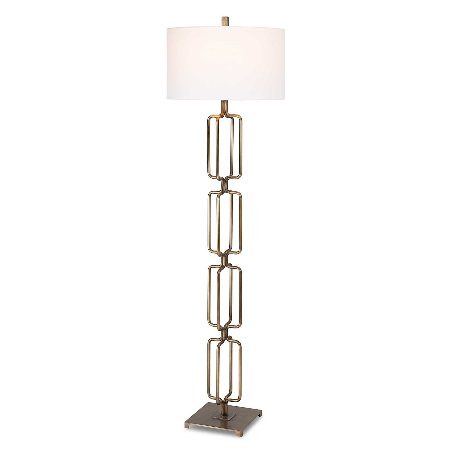 Uttermost Link Brushed Gold Floor Lamp
