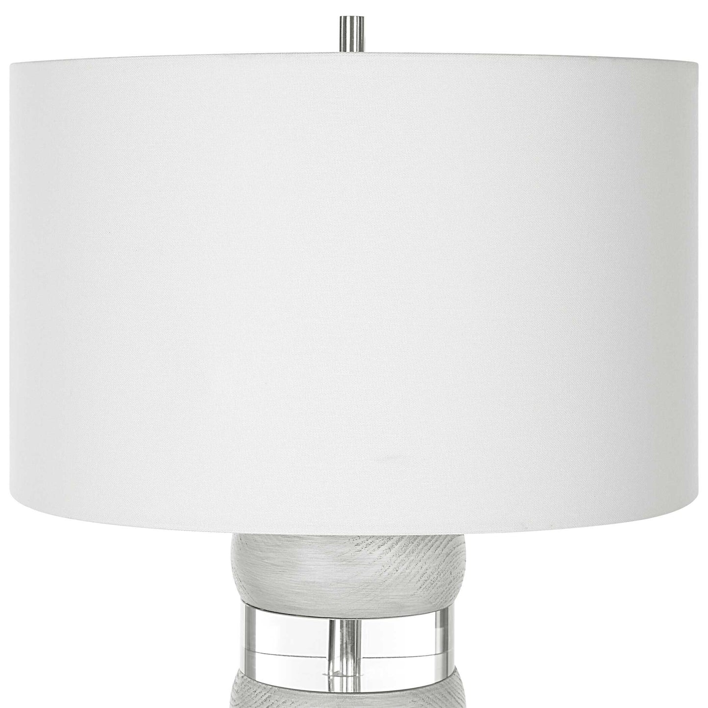 Uttermost Band Together Crystal & Wood Table Lamp