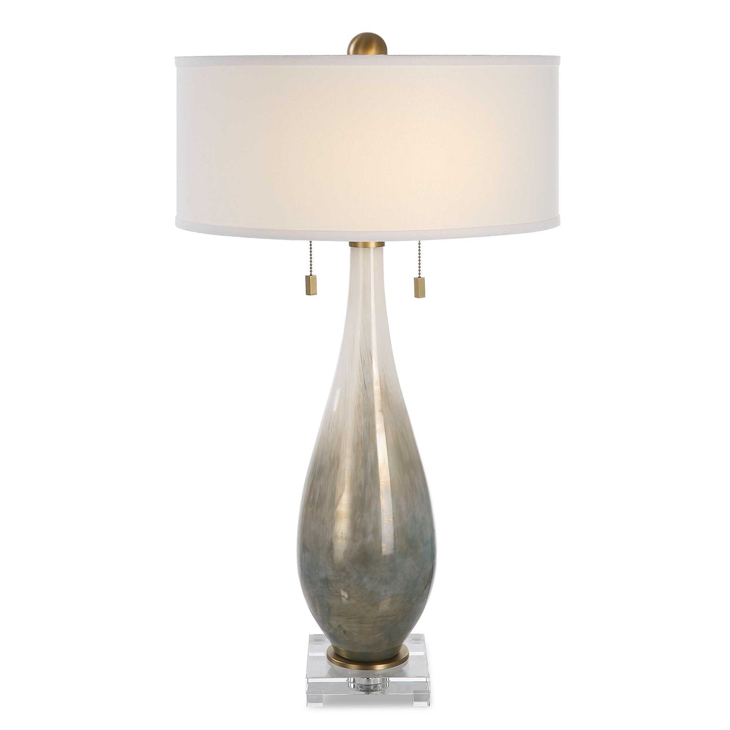 Uttermost Cardoni Bronze Glass Table Lamp