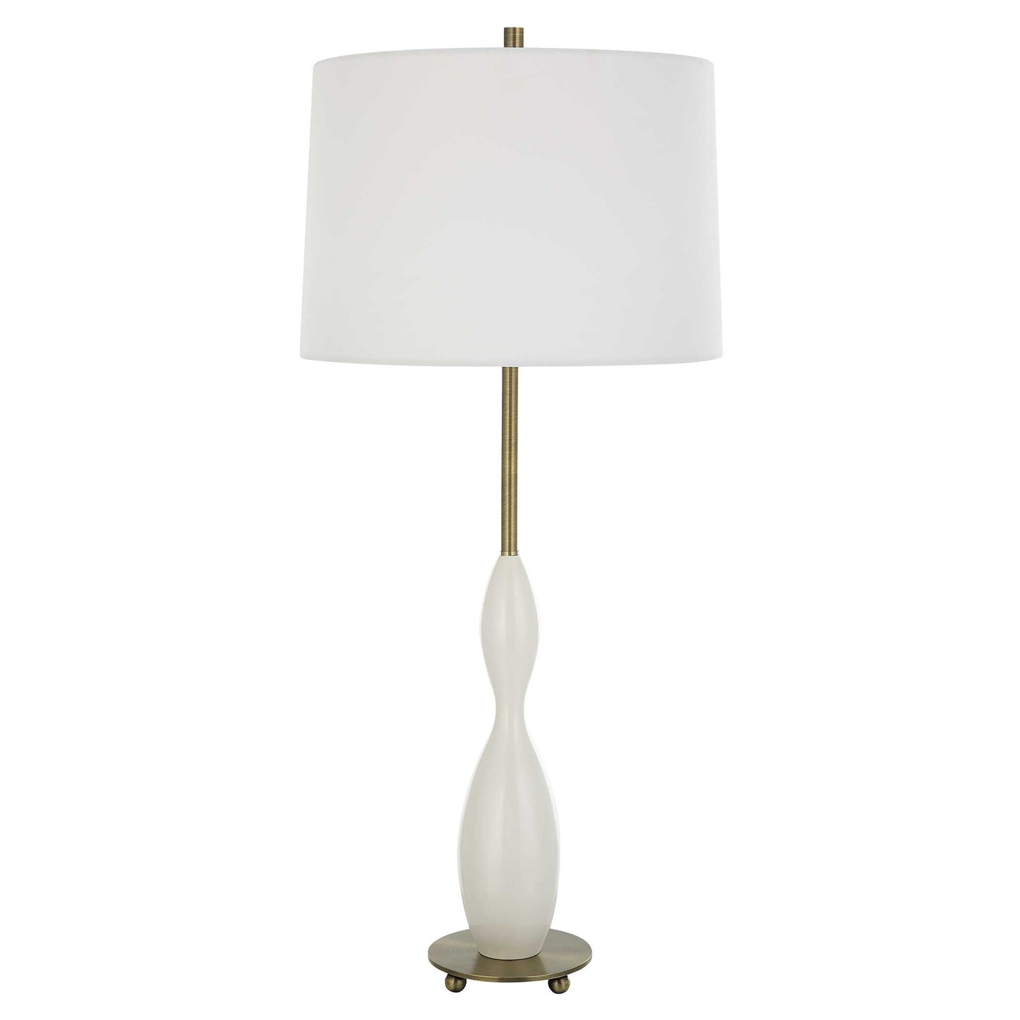 Uttermost Annora Glossy White Table Lamp