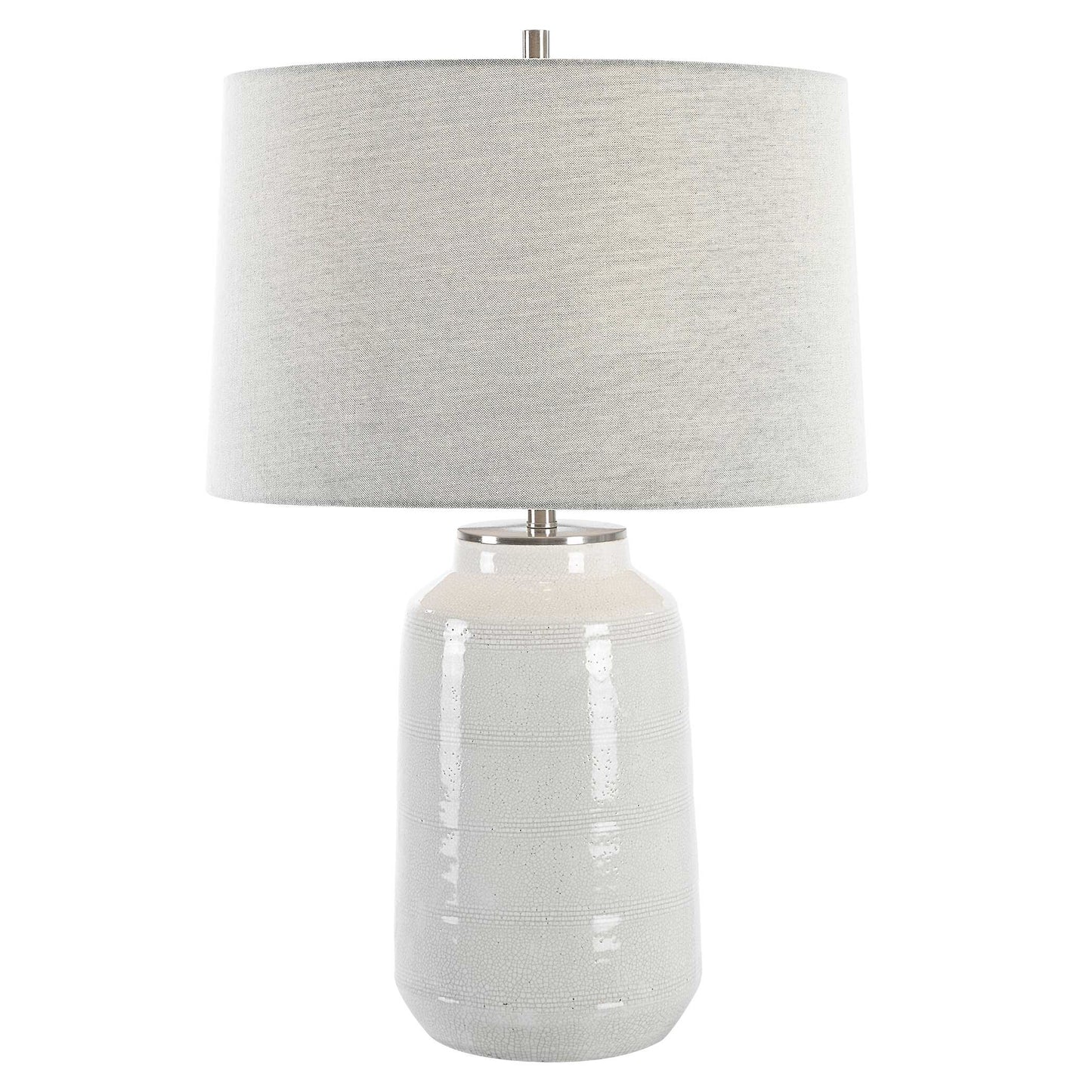 Uttermost Odawa White Farmhouse Table Lamp