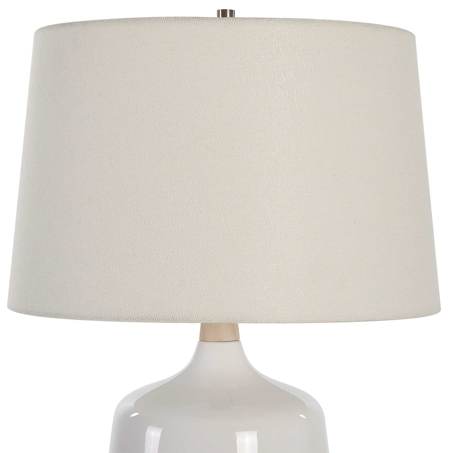 Uttermost Opal Gloss White Table Lamp