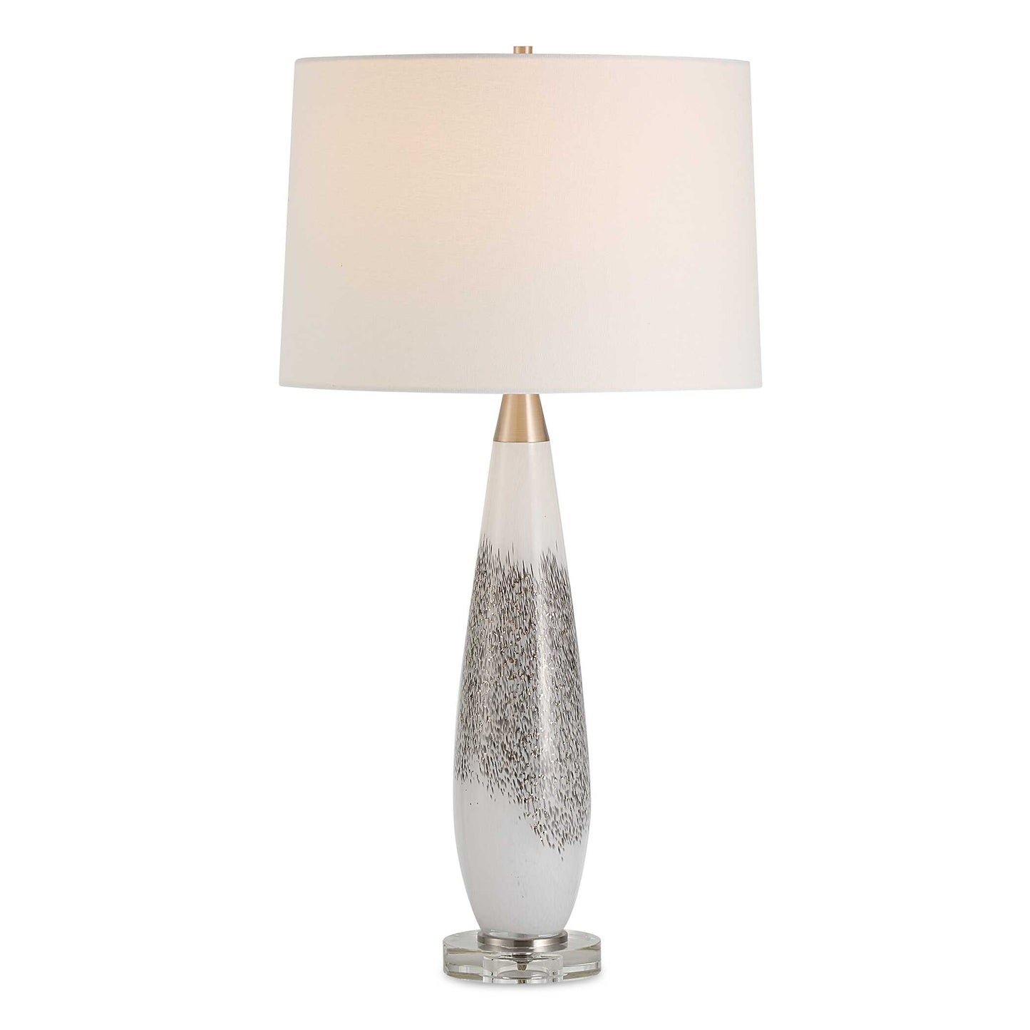 Uttermost Quinn White & Silver Table Lamp
