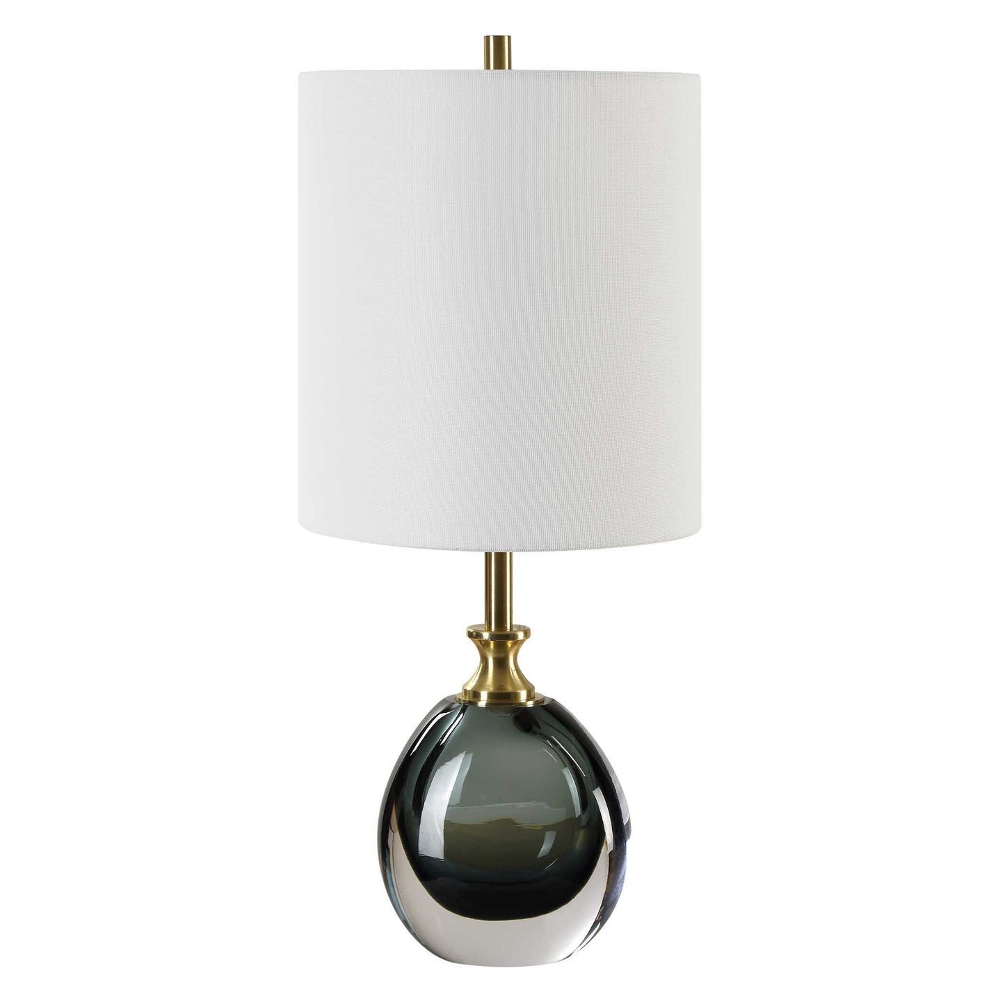 Uttermost Enigma Teal Blue Glass Buffet Lamp