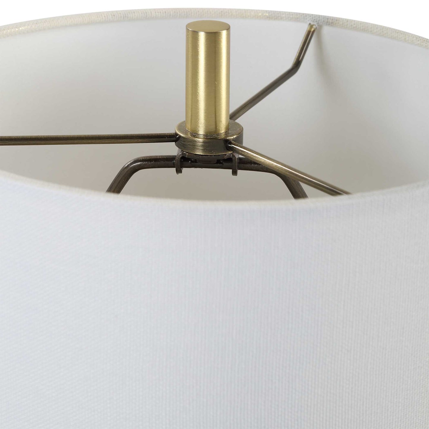 Uttermost Enigma Teal Blue Glass Buffet Lamp