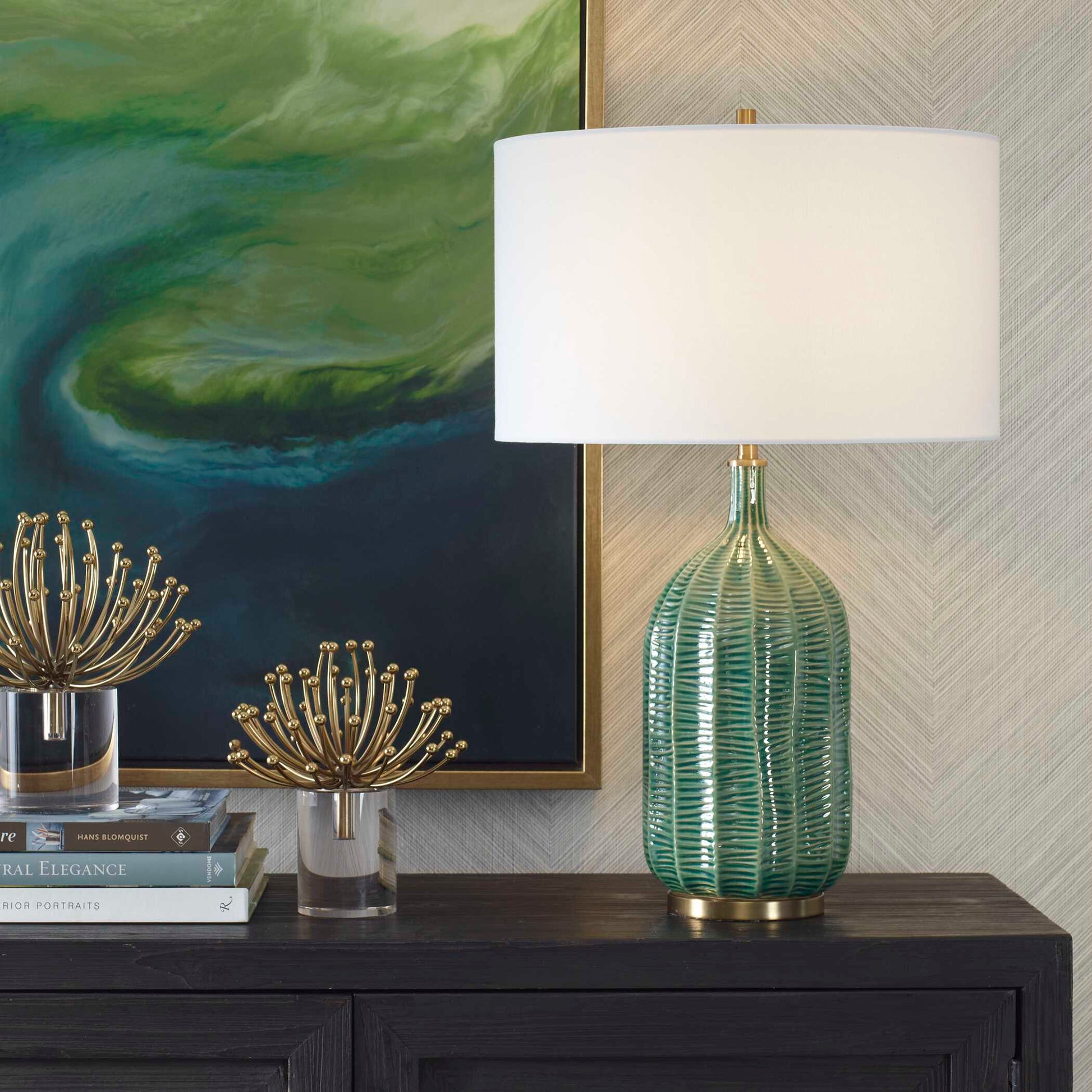 Uttermost Bixby Green Table Lamp