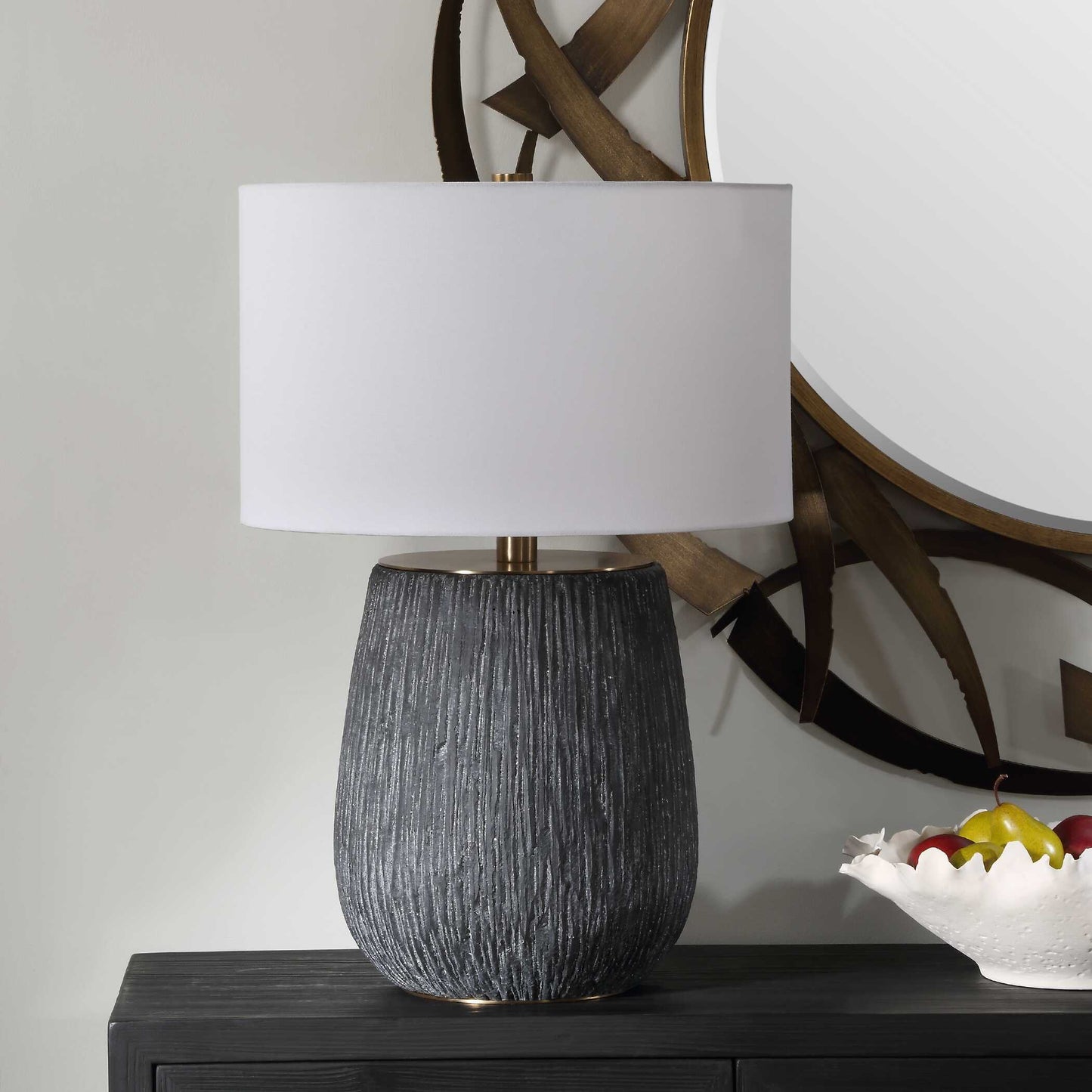 Uttermost Americana Aged Black Table Lamp