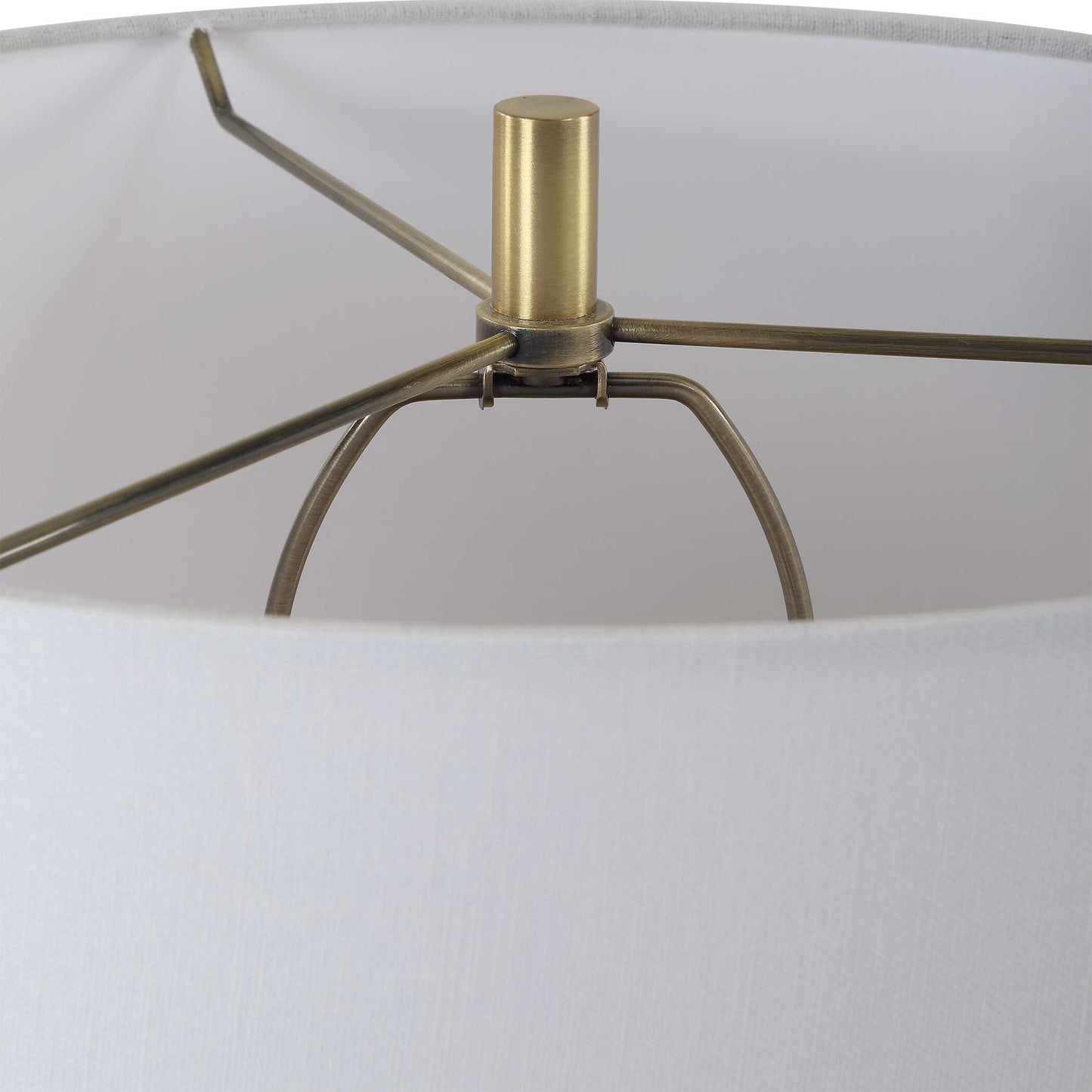 Uttermost Meltdown Ivory Teal Table Lamp