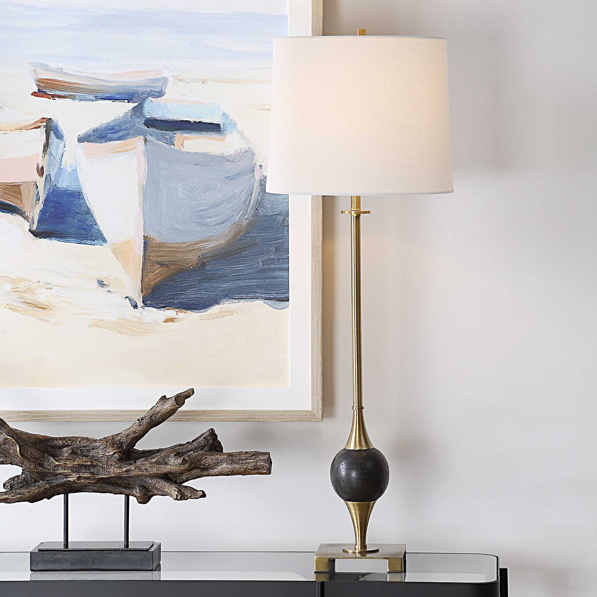 Uttermost Dempsey Marble Buffet Lamp