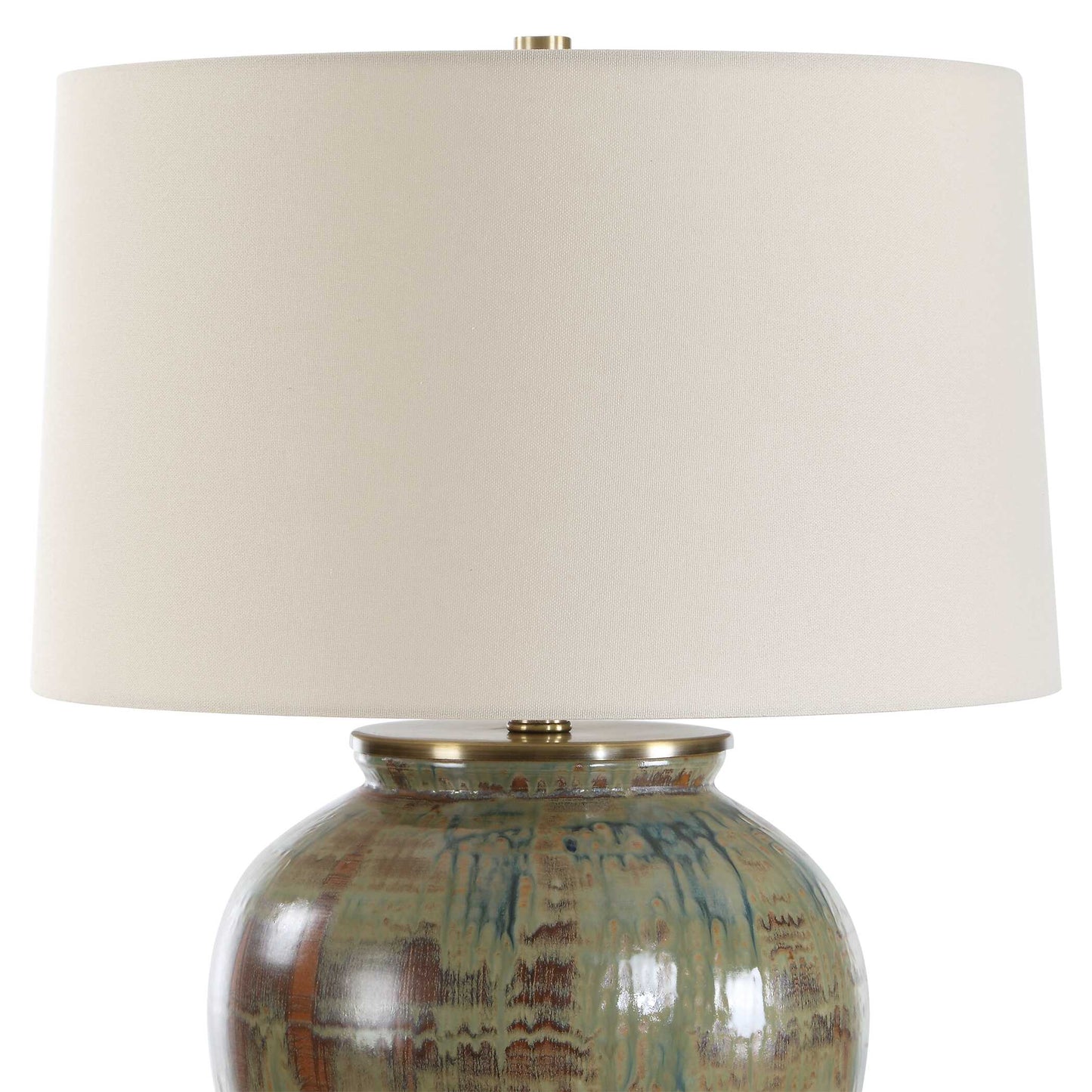 Uttermost Olisa Brown Green Table Lamp