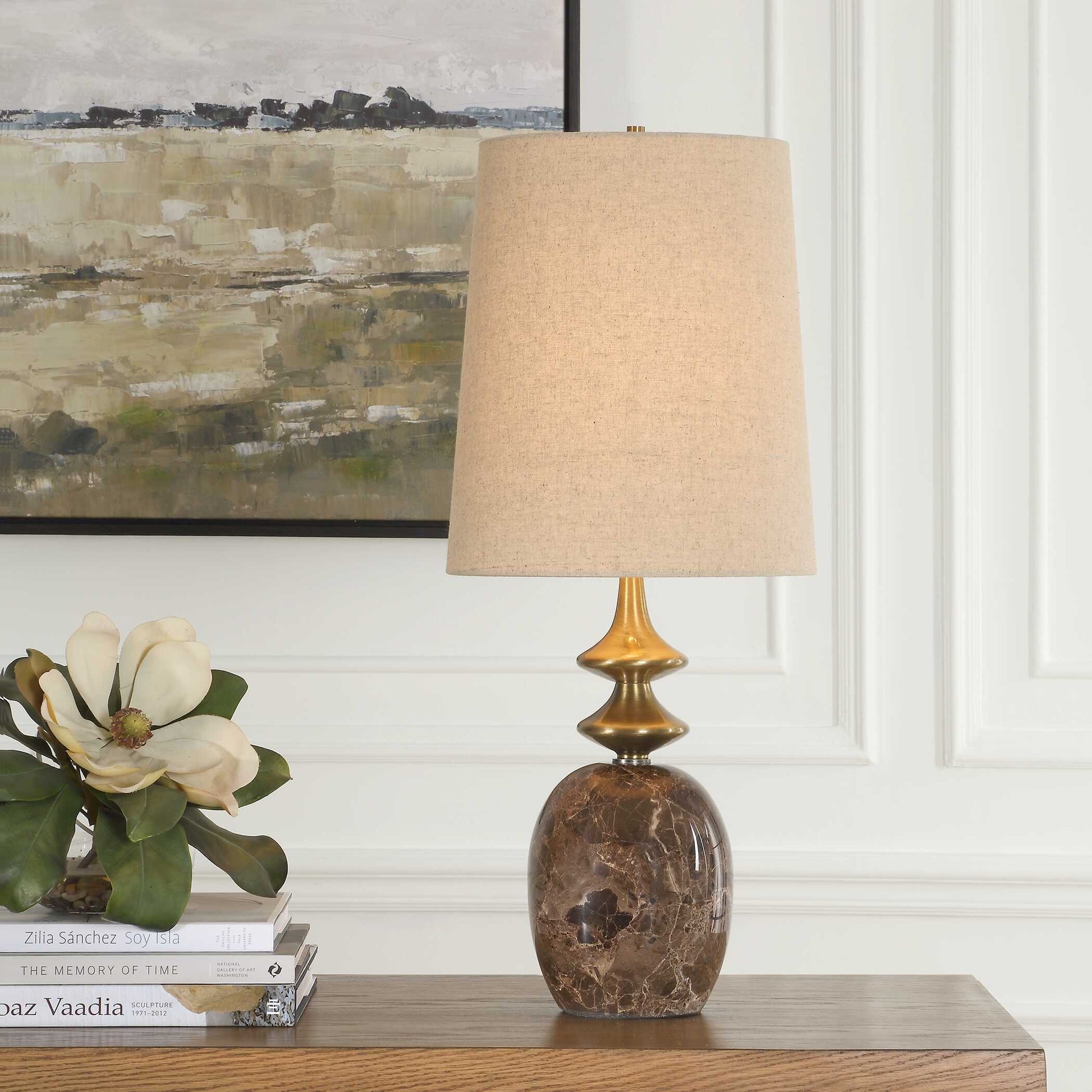 Uttermost Percy Brown Marble Buffet Lamp