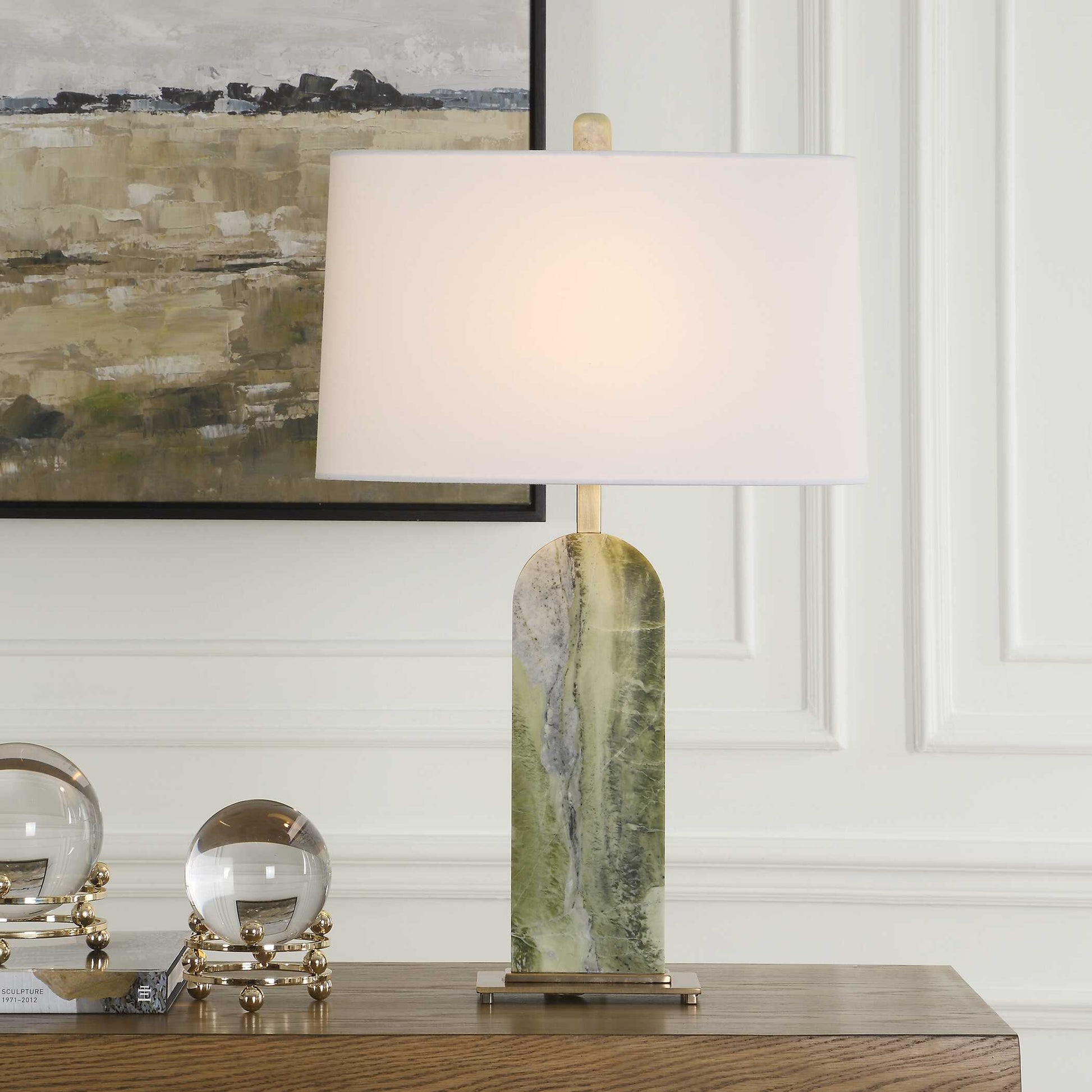 Uttermost Moorea Green Marble Table Lamp
