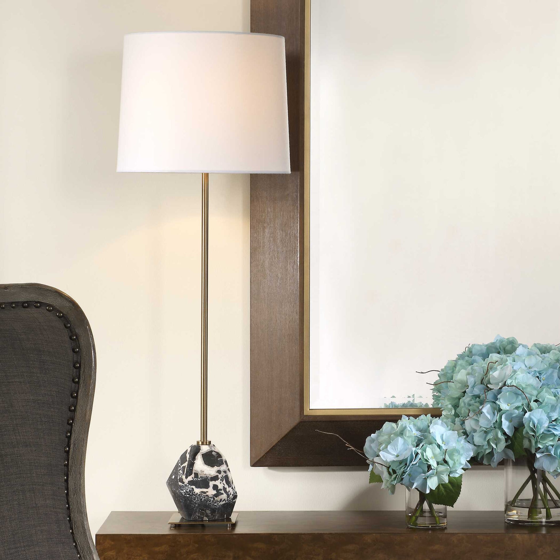Uttermost Rowland Panda Marble Buffet Lamp