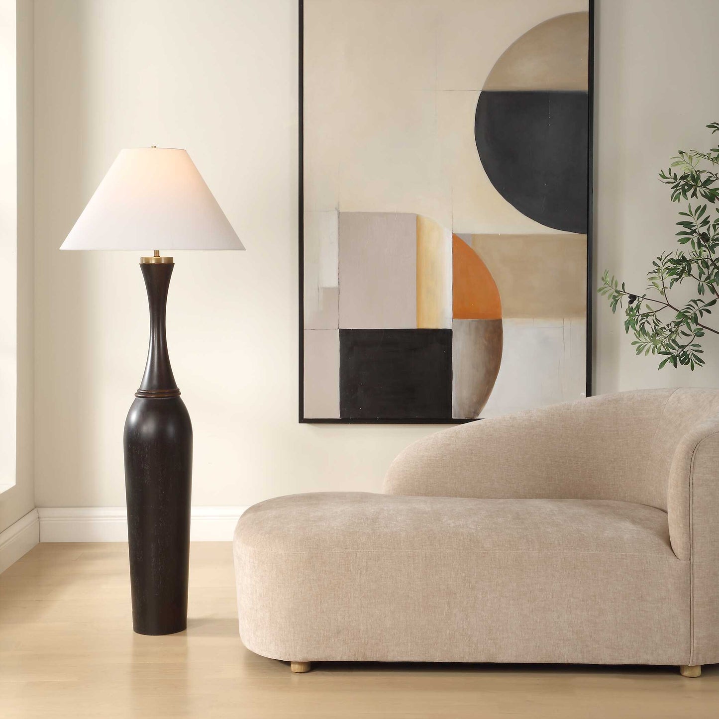 Uttermost Pravin Dark Wood Floor Lamp