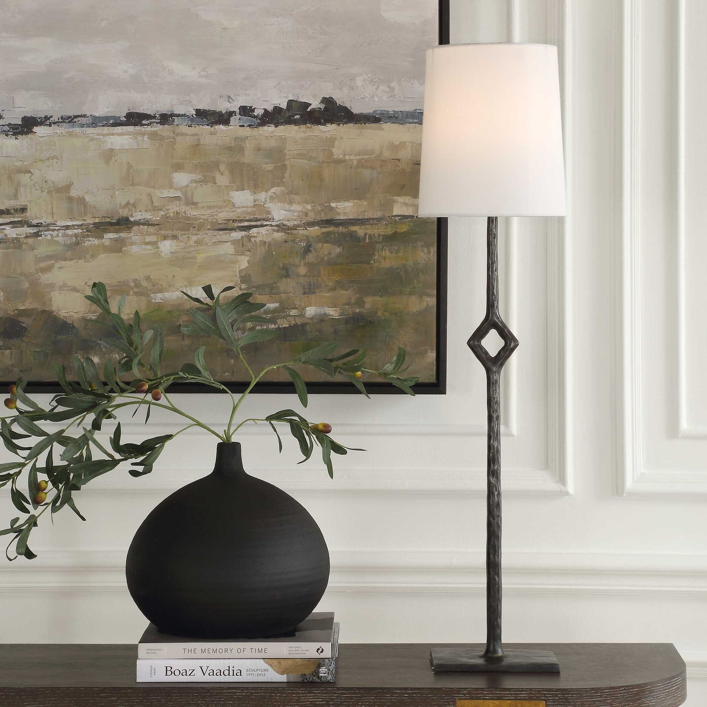 Uttermost Puncture Cordless Iron Buffet Lamp
