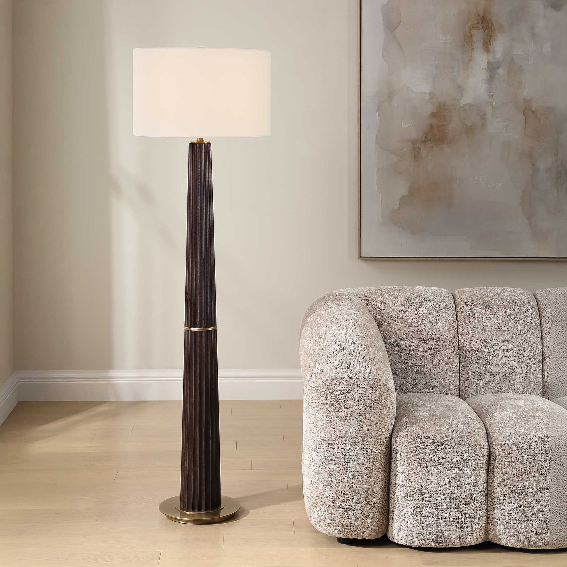 Uttermost Forage Dark Oak Floor Lamp