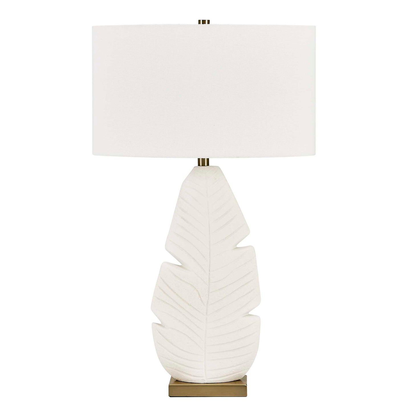 Uttermost Palm Leaf White Table Lamp