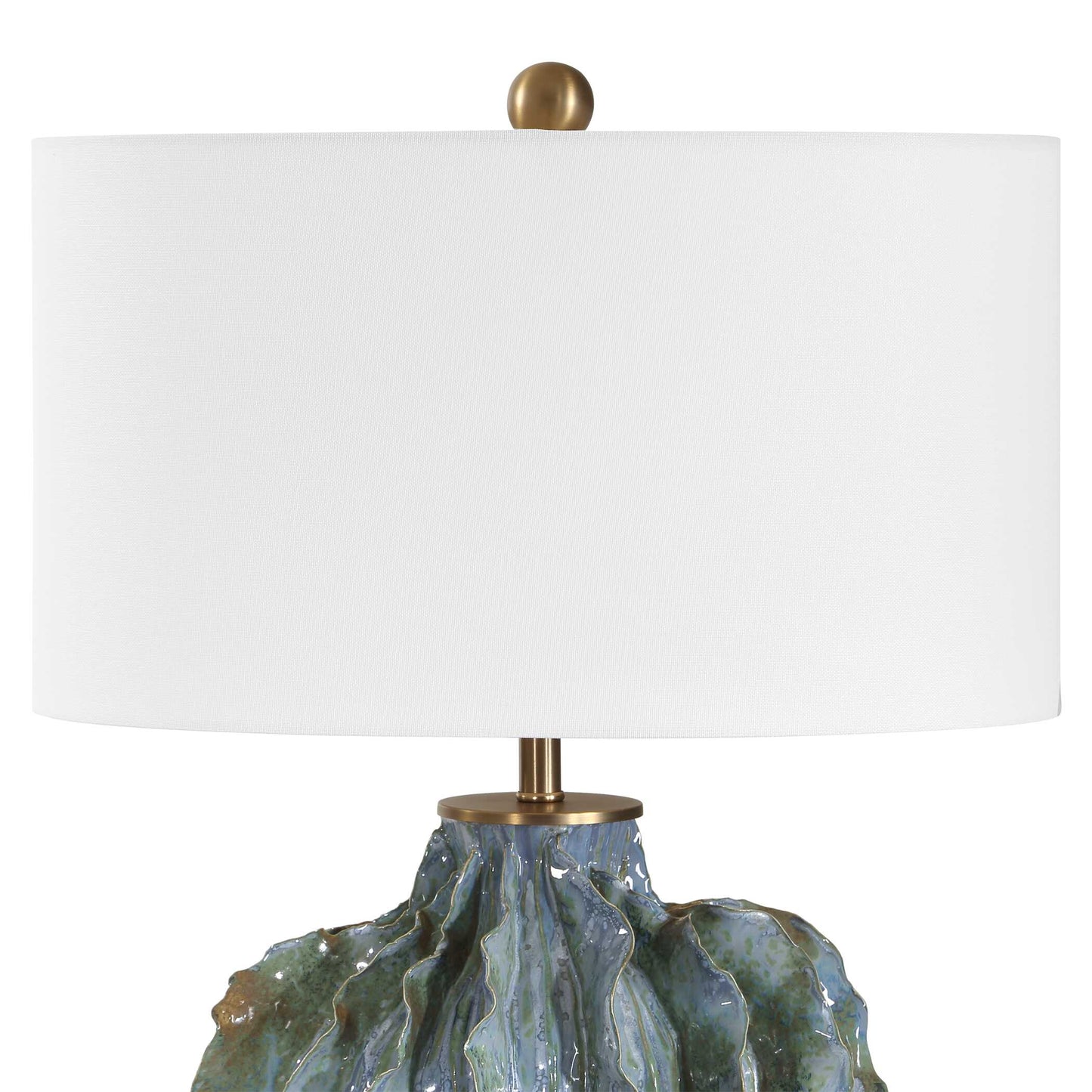Uttermost Ruffle Up Blue Green Table Lamp