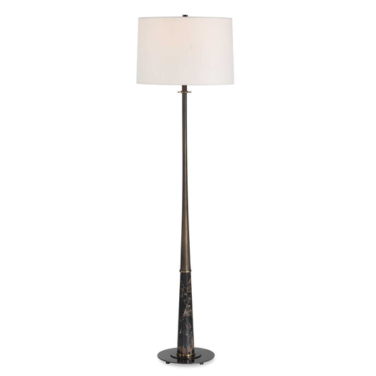 Uttermost Tallarico Brass & Marble Floor Lamp - Black,Bronze,Brown