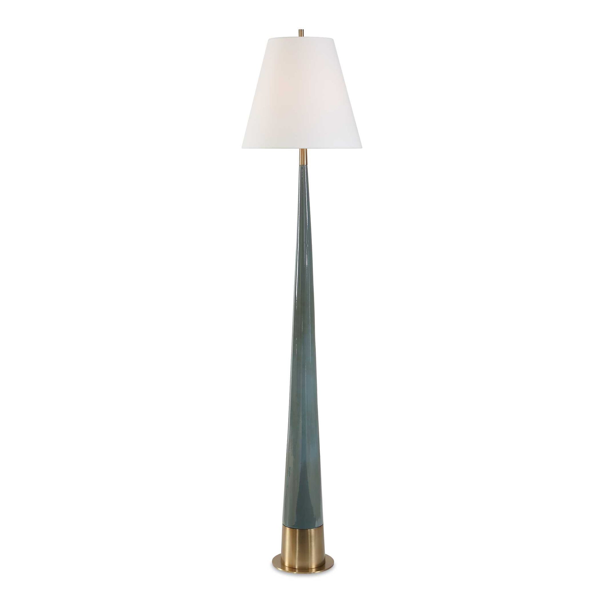Uttermost Riccardi Blue Floor Lamp - Green