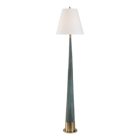 Uttermost Riccardi Blue Floor Lamp - Green