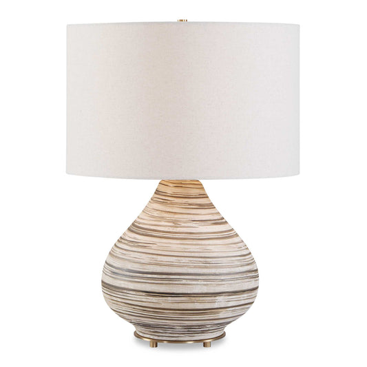 Uttermost Azura Horizontal Line Table Lamp - Brown,Gray,White
