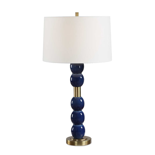 Uttermost Bellore Blue Glaze Table Lamp - Blue