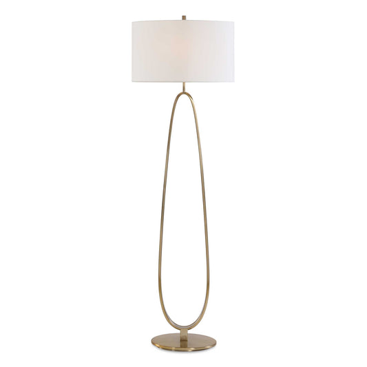 Uttermost Tordin Geometric Floor Lamp - Brass,Gold