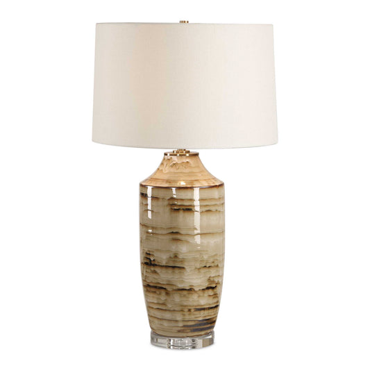 Uttermost Schneider Glazed Table Lamp - Brown