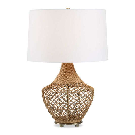 Uttermost Samori Rattan Table Lamp - Woodtone