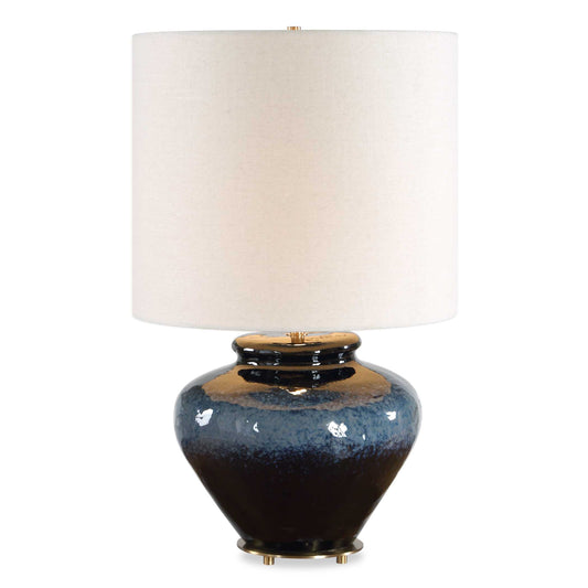 Uttermost Andrus Blue Glaze Table Lamp - Blue