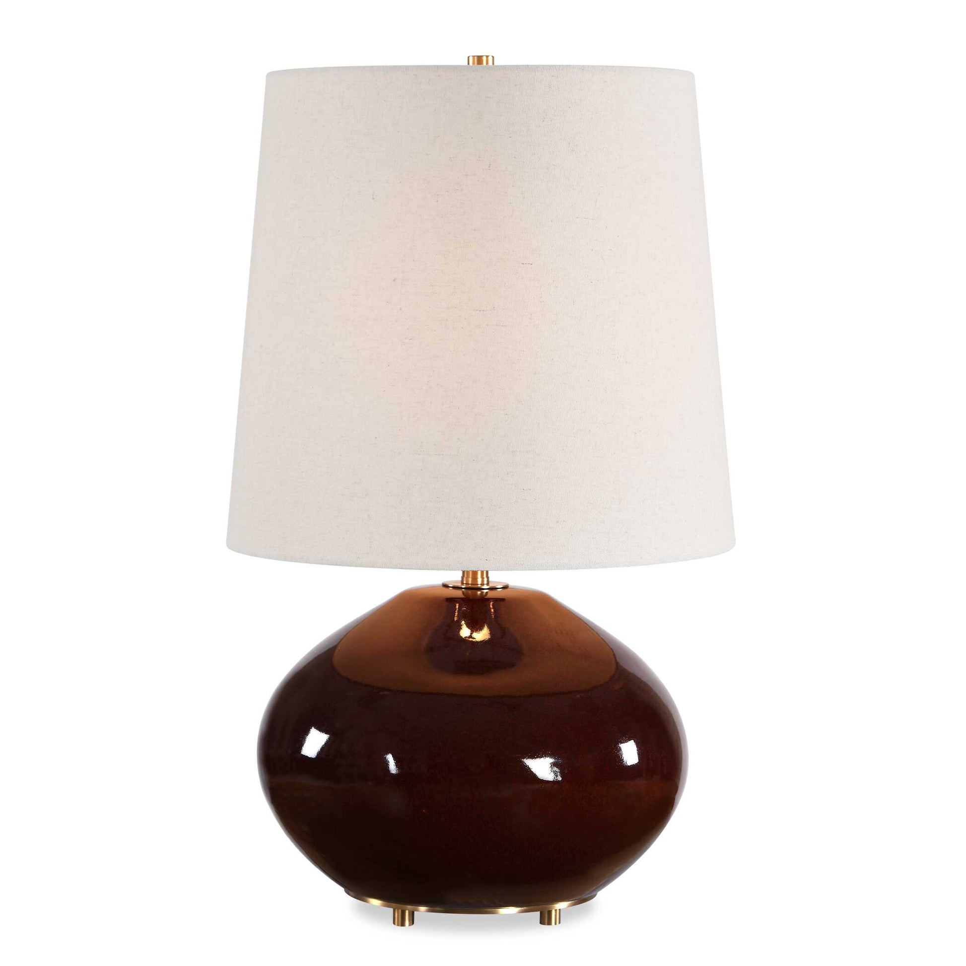 Uttermost Allemand Ruby Red Glaze Table Lamp - Red
