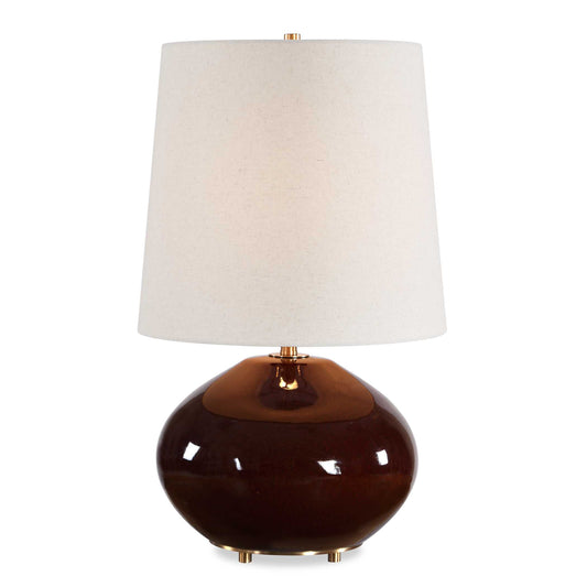 Uttermost Allemand Ruby Red Glaze Table Lamp - Red