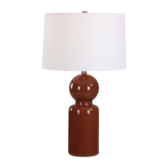Uttermost Marco Sienna Glaze Table Lamp - Orange,Red