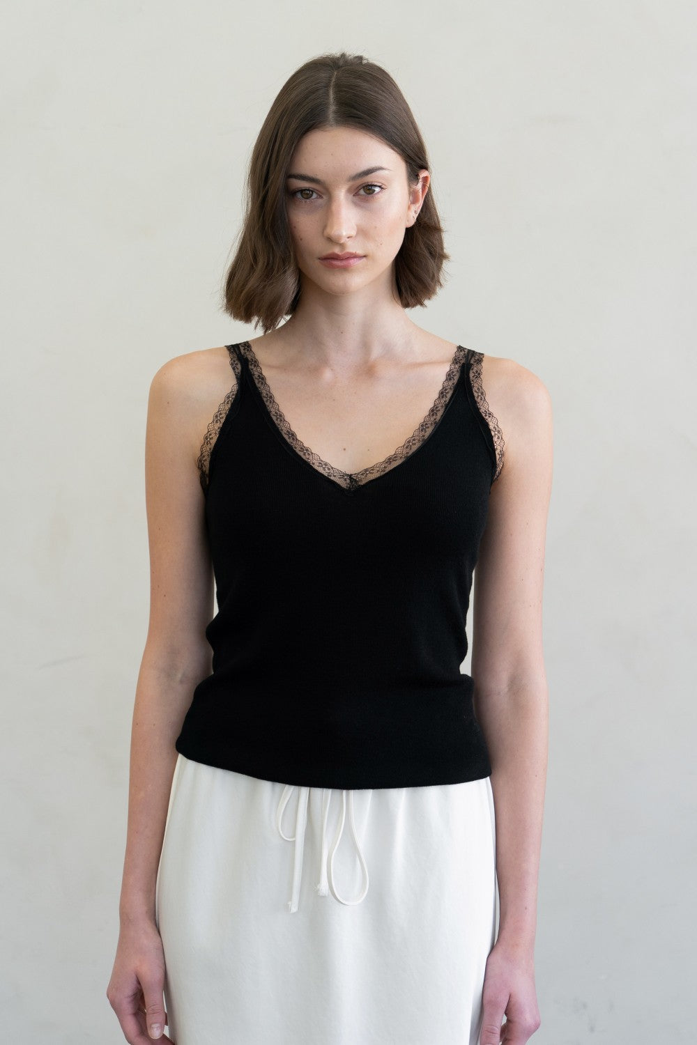 Lace Trim Camisole - Elle Gray