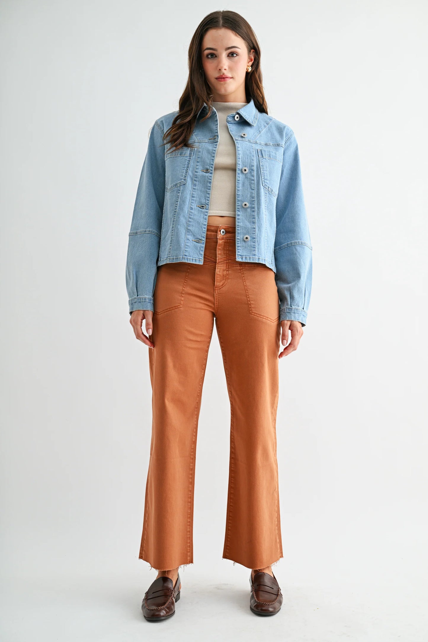 MICA Poloo Blue Back Mandarin Flap Jacket