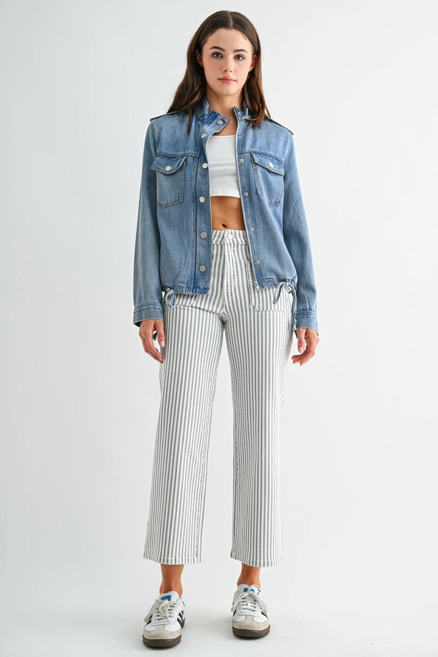 MICA Poloo Blue Back Mandarin Flap Jacket