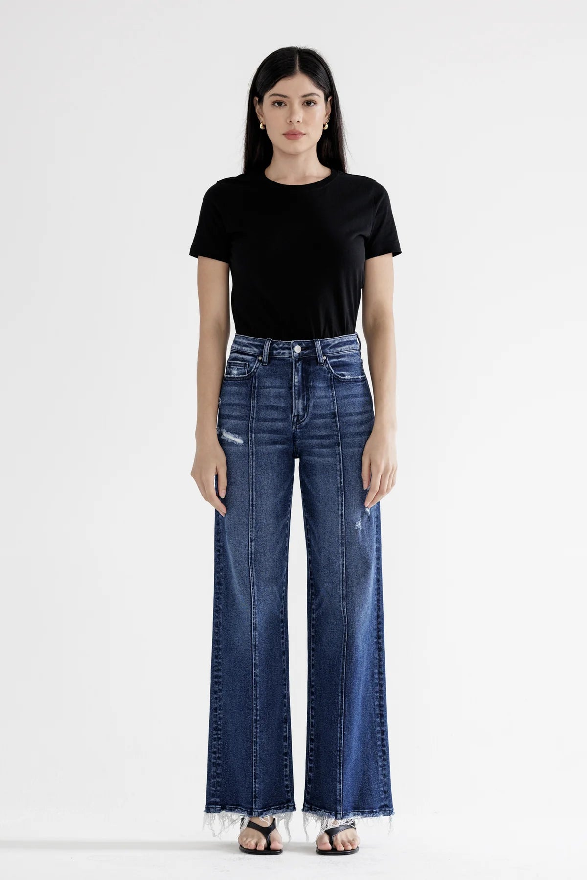 Mica High Rise Front Seam Wide Leg