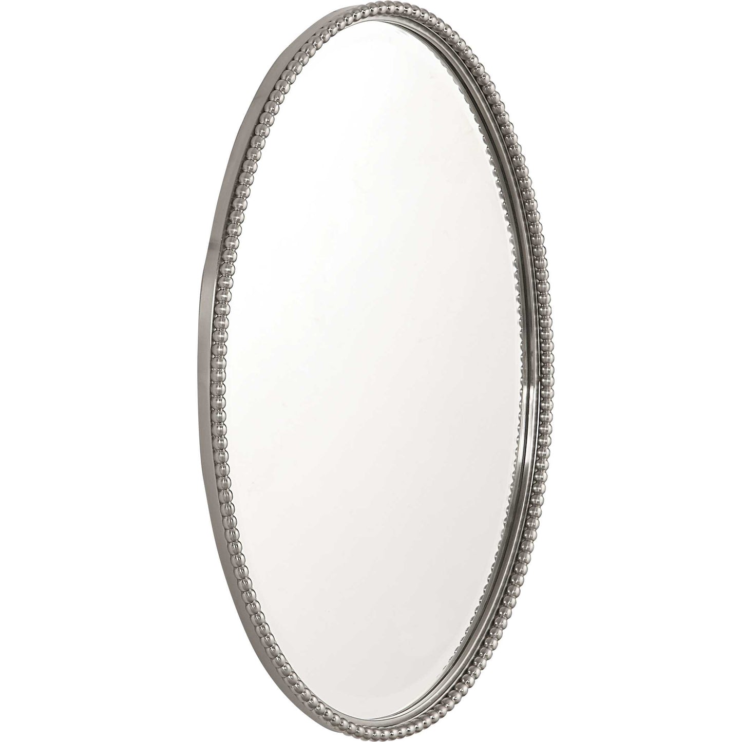 Uttermost Sherise Brushed Nickel Oval Mirror