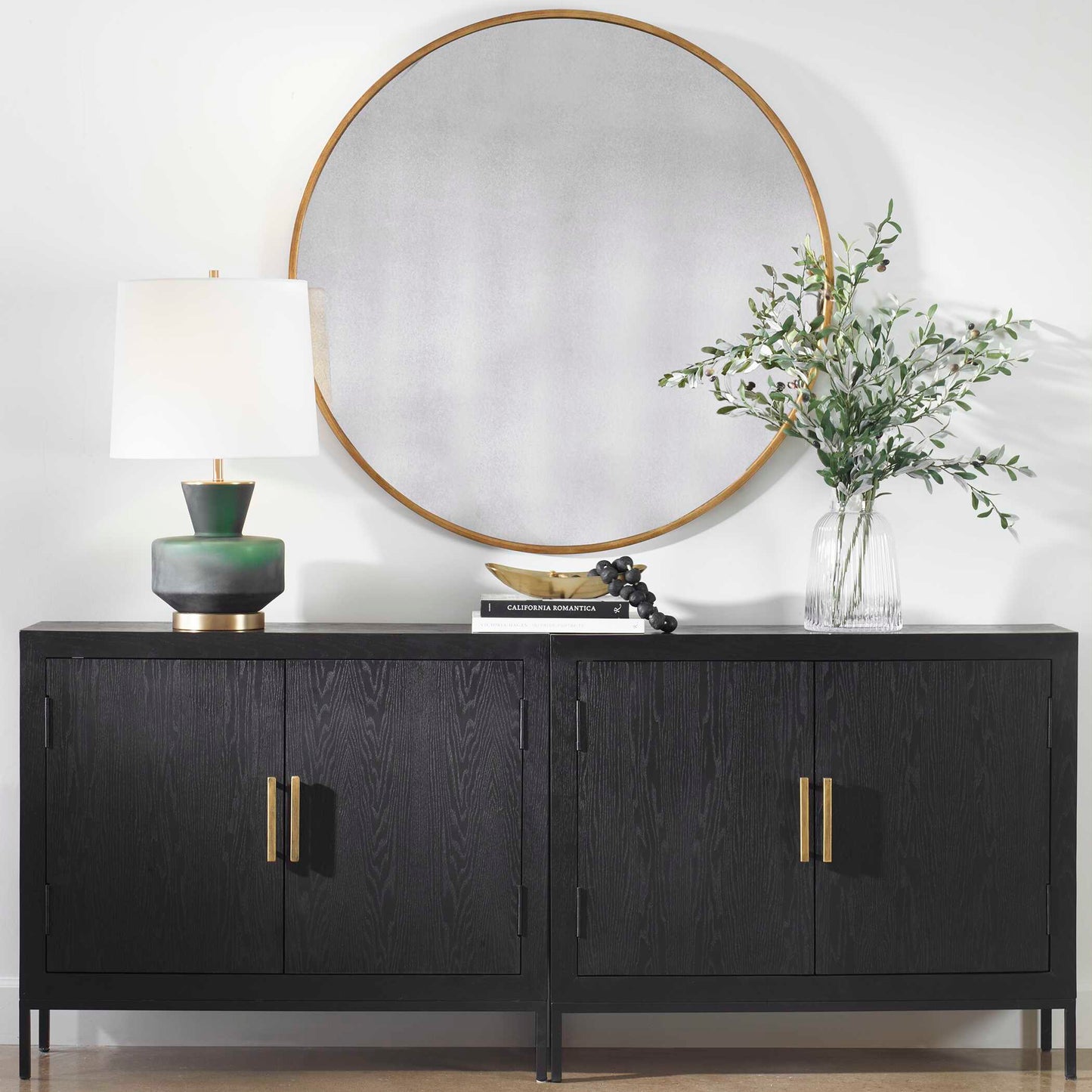 Uttermost Junius Round Gold Mirror