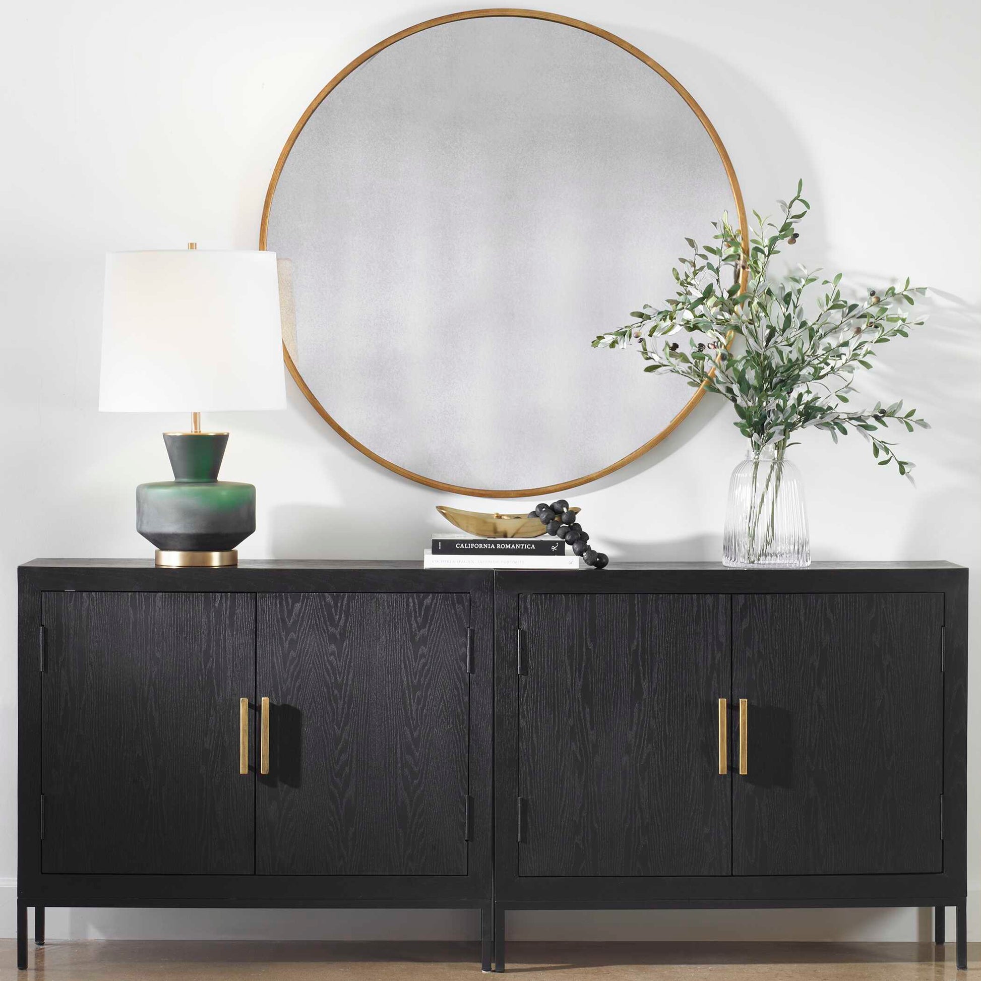 Uttermost Junius Round Gold Mirror