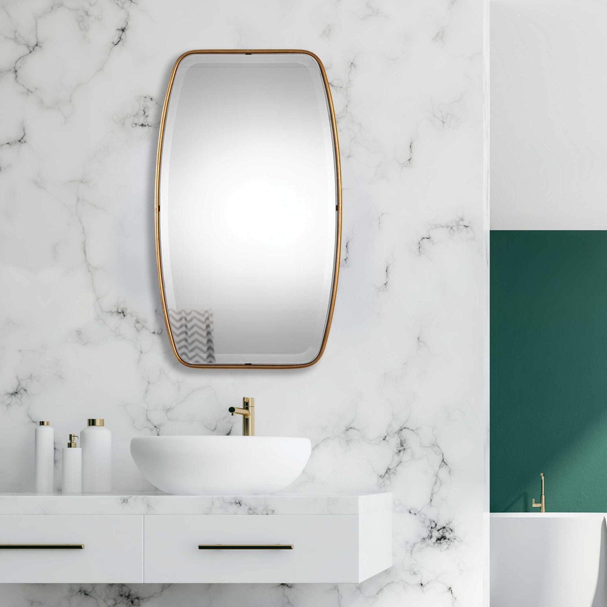 Uttermost Canillo Antiqued Gold Mirror