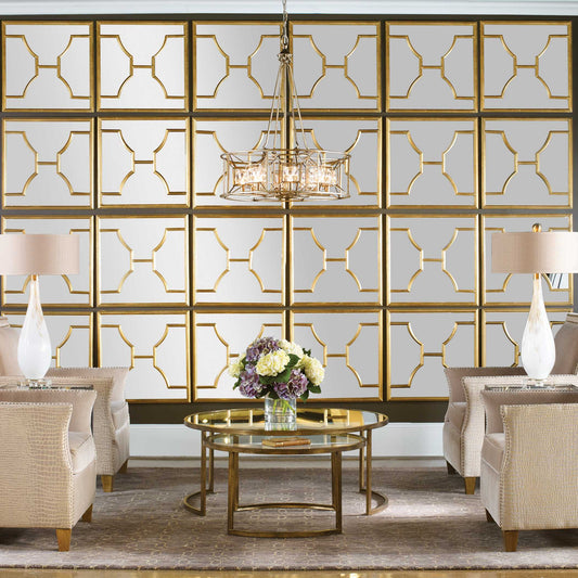 Uttermost Misa Gold Square Mirrors Set/2